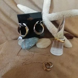 Tri color Necklace set